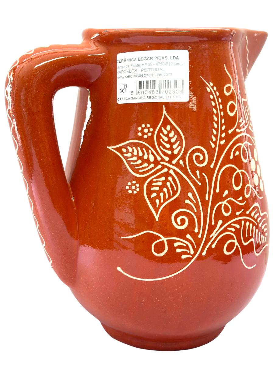 Edgar Picas Caneca Sangria Regional 5L Portuguese Terracotta Sangria Jug