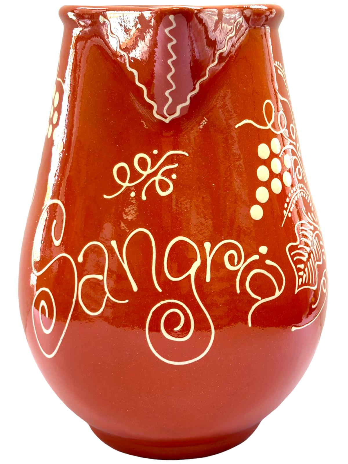 Edgar Picas Caneca Sangria Regional 10L Portuguese Terracotta Sangria Jug 31cm x 17cm x 26.5cm