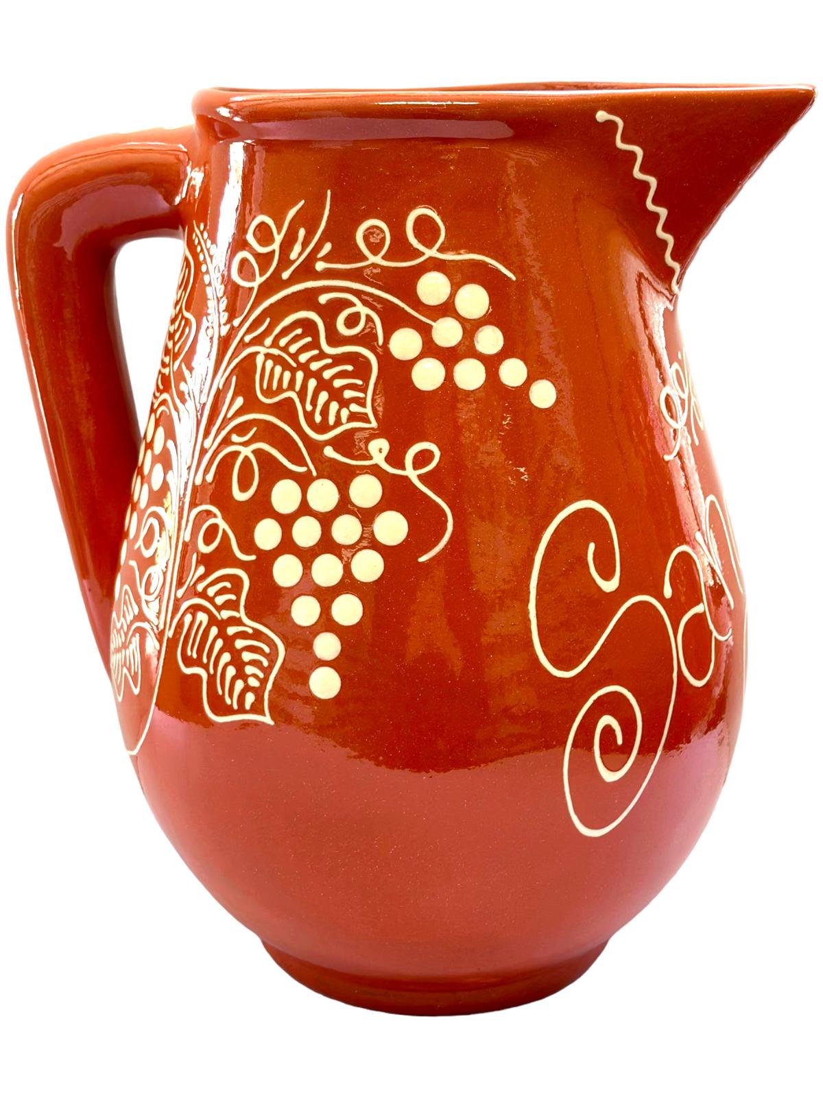 Edgar Picas Caneca Sangria Regional 10L Portuguese Terracotta Sangria Jug 31cm x 17cm x 26.5cm