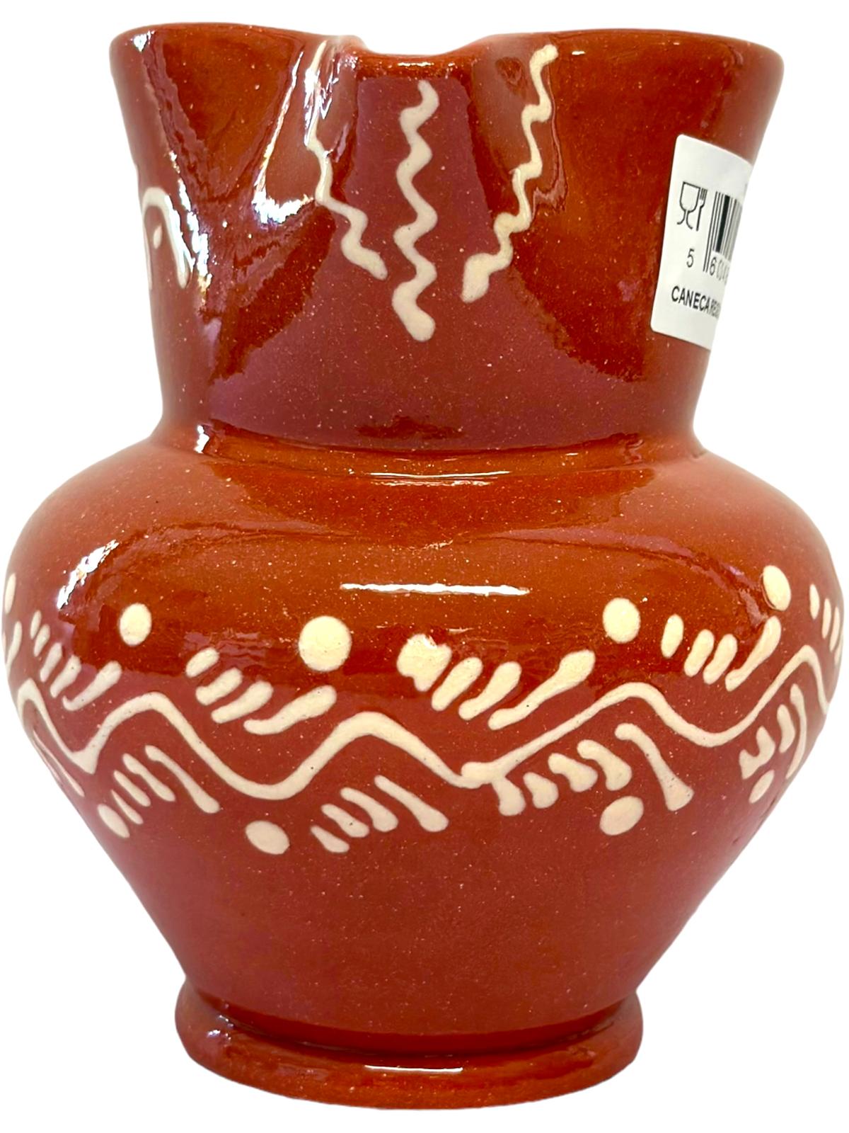 Edgar Picas Caneca Regional Barriga 1 Portuguese Terracotta Belly Jug Decorated 13.5cm x 9cm x 14cm