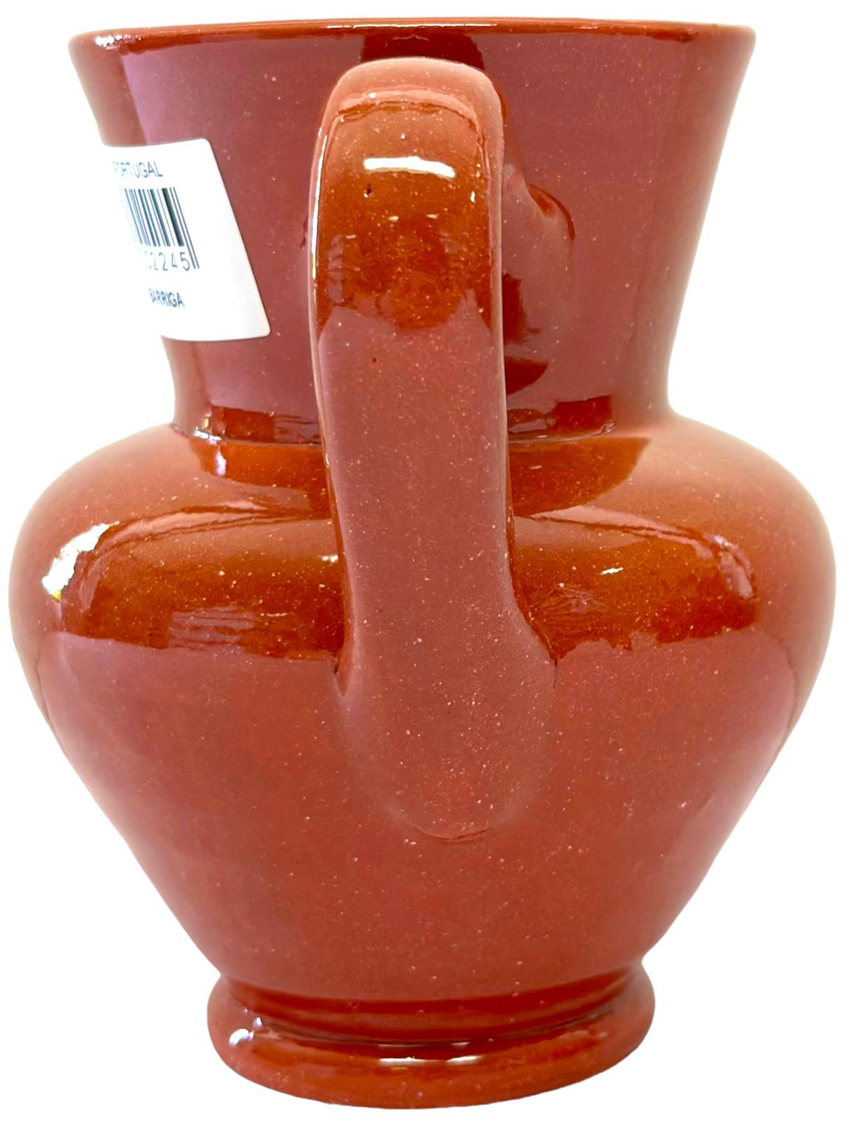 Edgar Picas Caneca Lisa Barriga 1 Portuguese Terracotta Belly Jug 13cm x 9 cm x 13.5cm