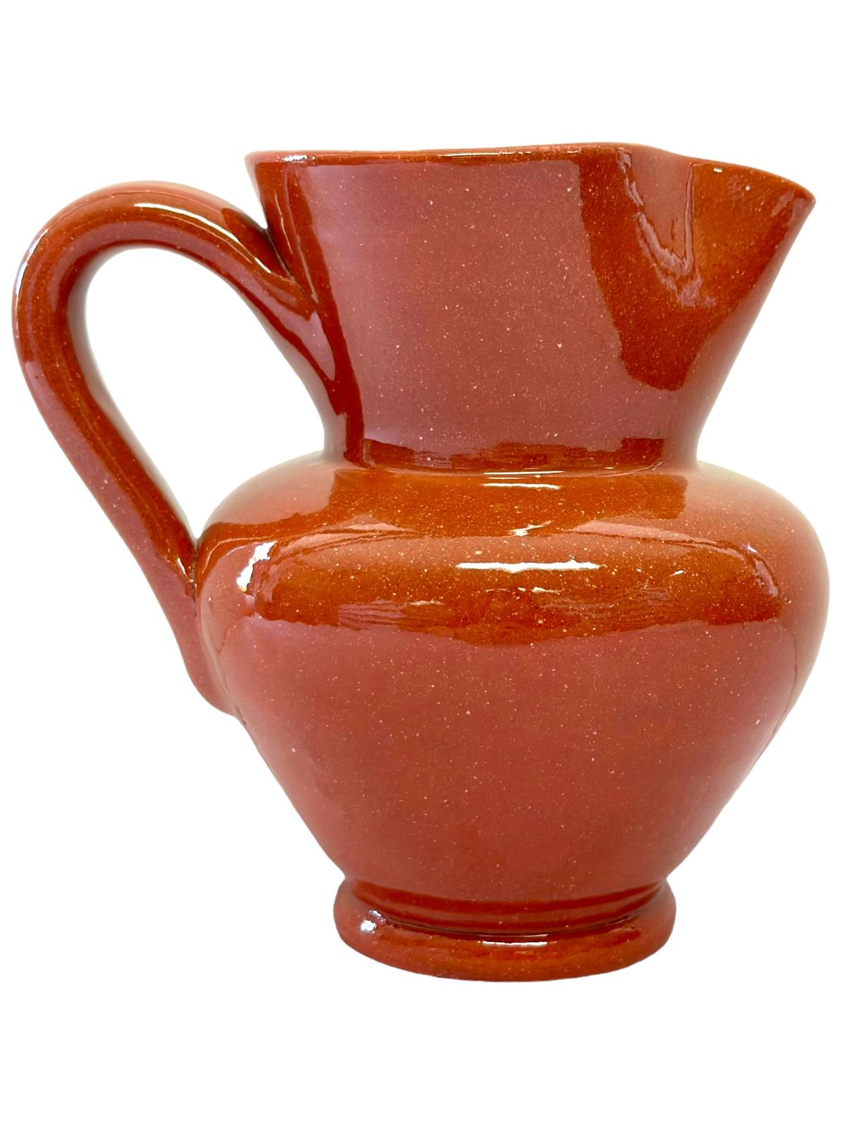 Edgar Picas Caneca Lisa Barriga 1 Portuguese Terracotta Belly Jug 13cm x 9 cm x 13.5cm