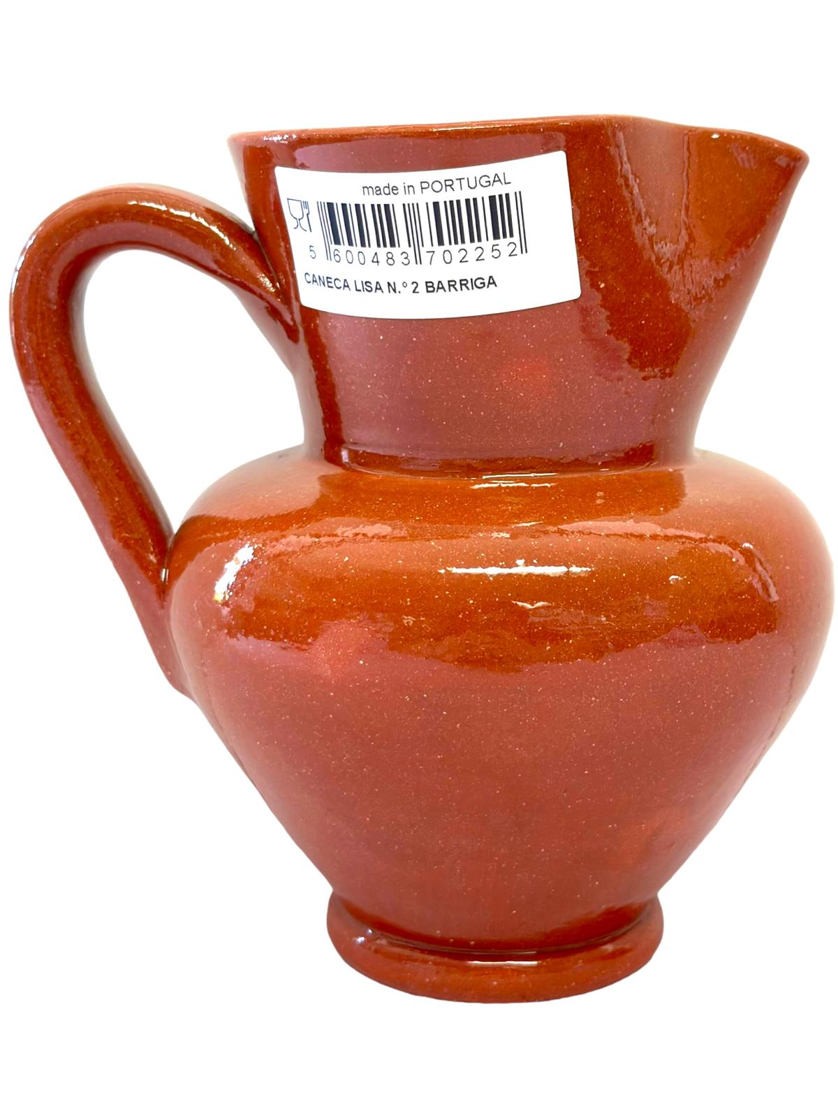 Edgar Picas Caneca Lisa Barriga 2 Portuguese Terracotta Belly Jug 15cm x 10cm x 16cm