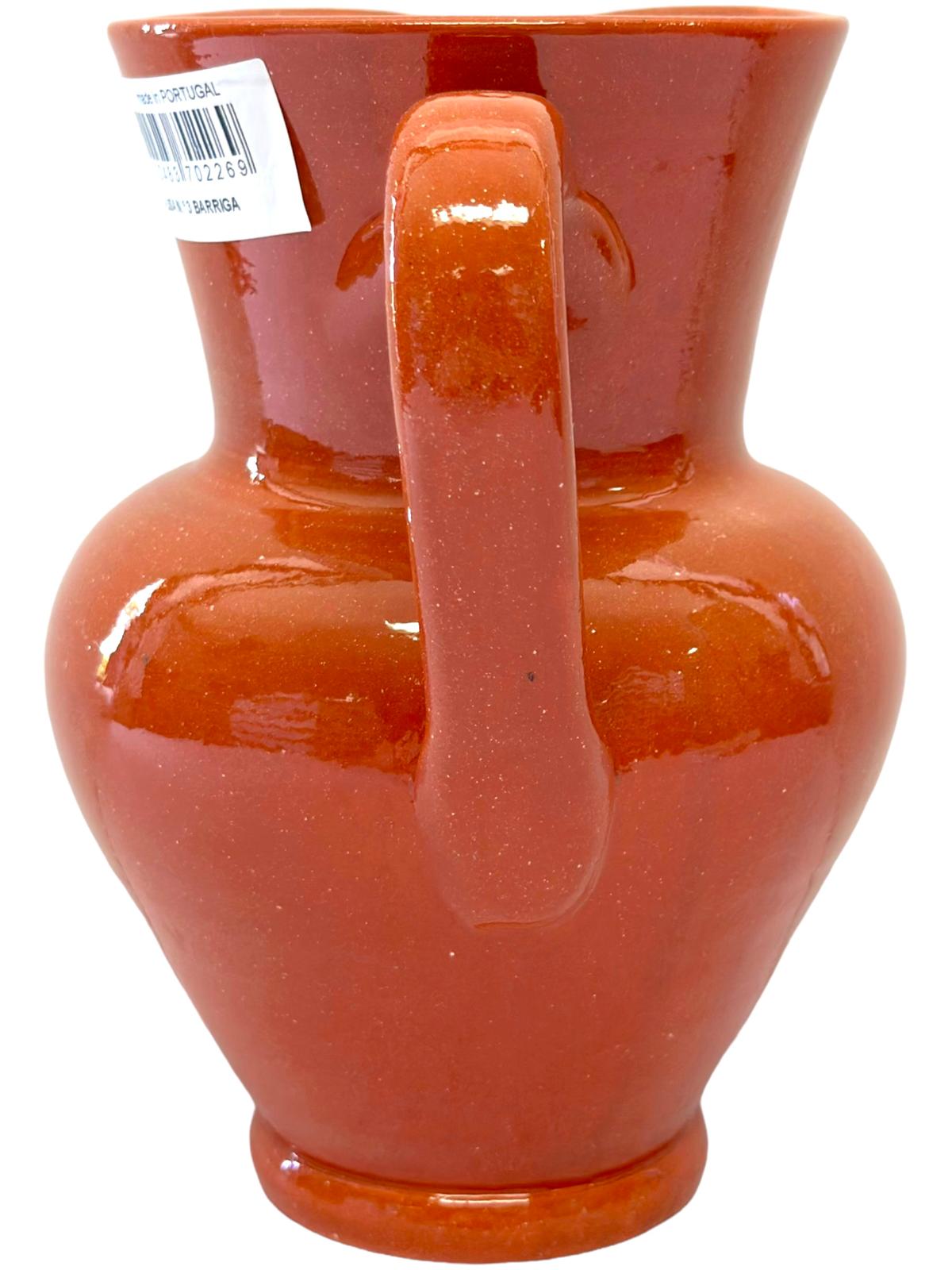 Edgar Picas Caneca Lisa Barriga 3 Portuguese Terracotta Belly Jug 16cm x 11.5cm x 19cm