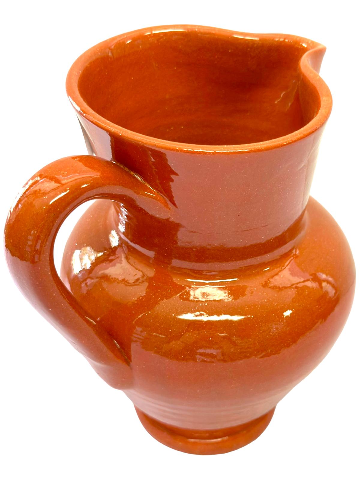 Edgar Picas Caneca Lisa Barriga 3 Portuguese Terracotta Belly Jug 16cm x 11.5cm x 19cm
