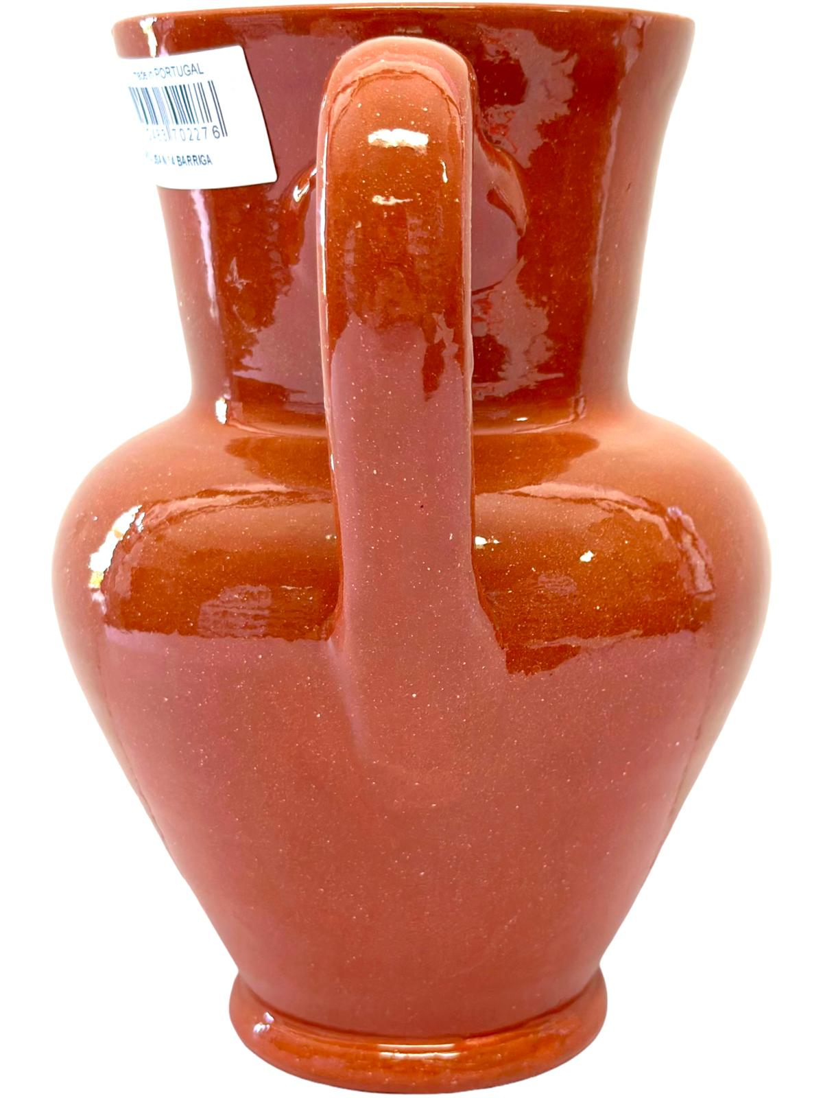 Edgar Picas Caneca Lisa Barriga 4 Portuguese Terracotta Belly Jug 17cm x 12cm 22cm