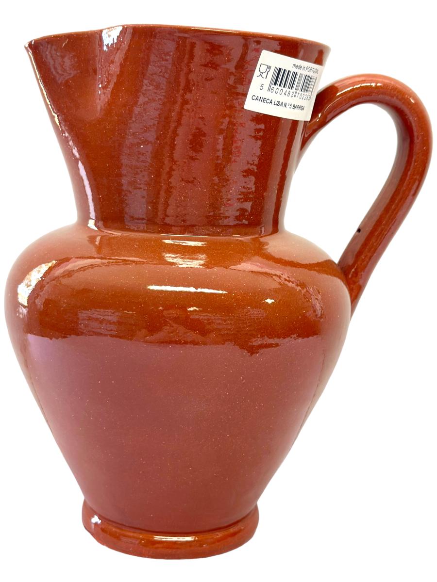 Edgar Picas Caneca Lisa Barriga 5 Portuguese Terracotta Belly Jug 20cm x 13cm x 24.5cm