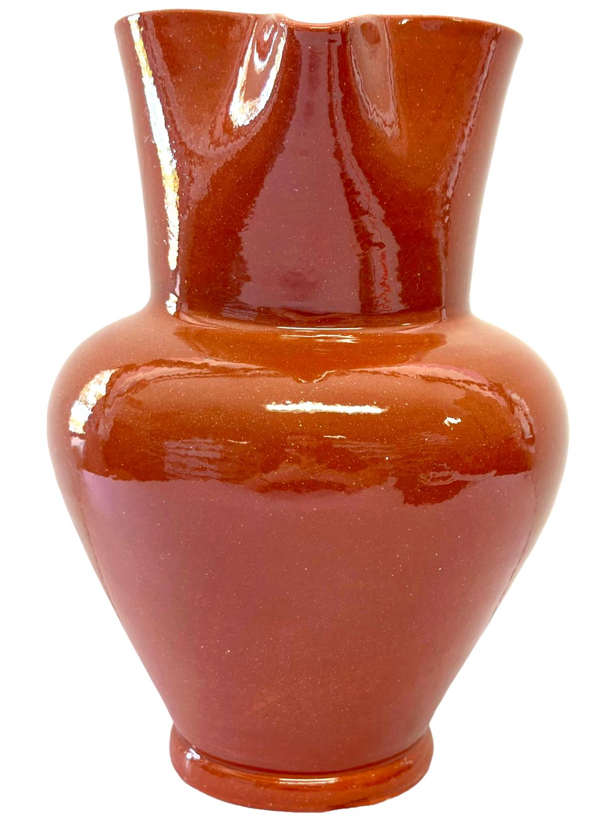 Edgar Picas Caneca Lisa Barriga 5 Portuguese Terracotta Belly Jug 20cm x 13cm x 24.5cm