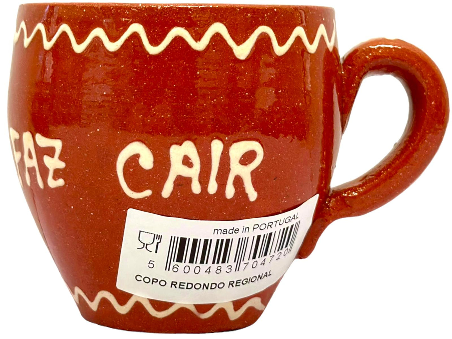 Edgar Picas Copo Redondo Regional O Vinho Faz Cair Portuguese Terracotta Oval Mug 8.5cm x 9cm