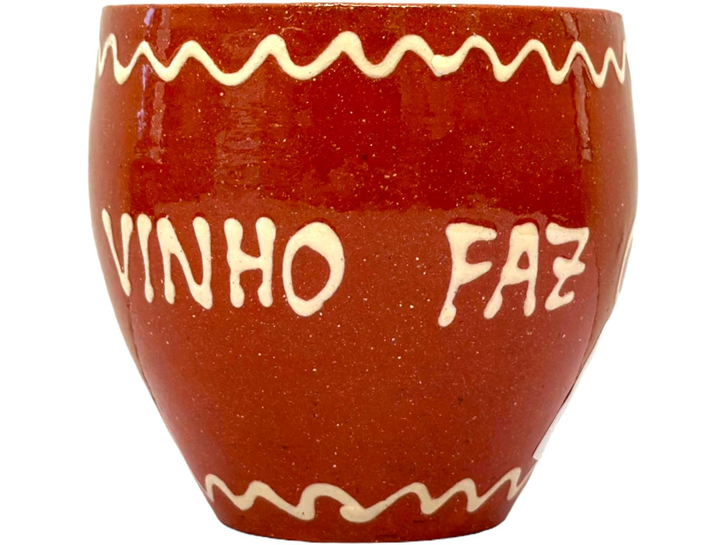 Edgar Picas Copo Redondo Regional O Vinho Faz Cair Portuguese Terracotta Oval Mug 8.5cm x 9cm
