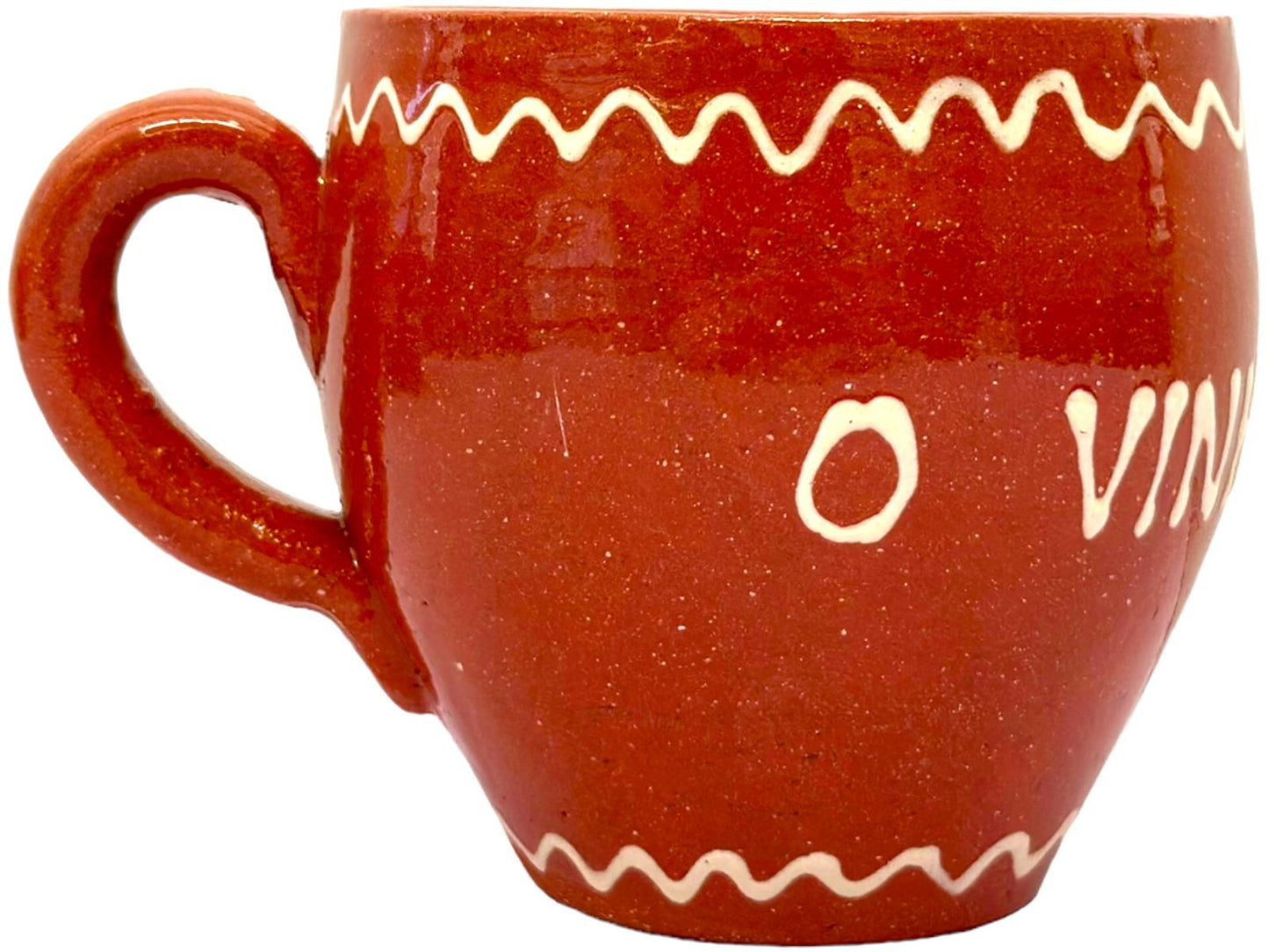 Edgar Picas Copo Redondo Regional O Vinho Faz Cair Portuguese Terracotta Oval Mug 8.5cm x 9cm