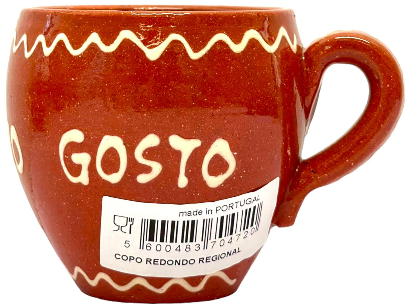 Edgar Picas Copo Redondo Regional Deste Vinho Gosto Portuguese Terracotta Oval Mug 8.5cm x 9cm