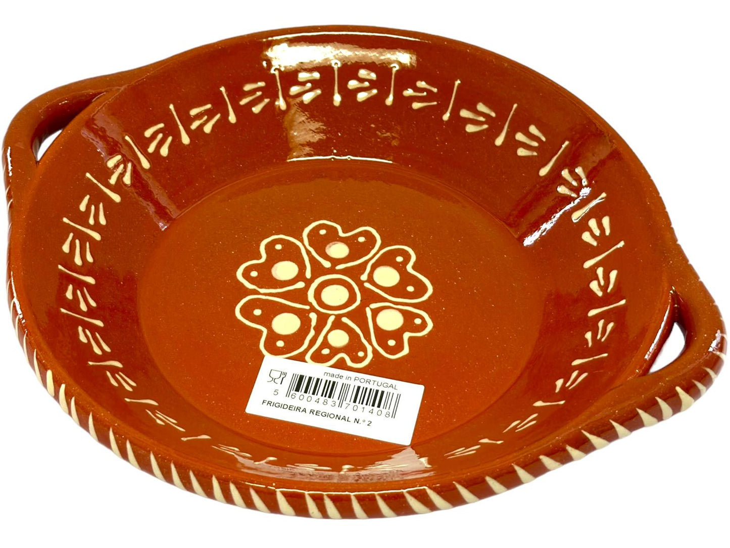 Edgar Picas Frigideira Regional 2 Portuguese Terracotta Frying Pan- 26cm x 22cm x 4cm
