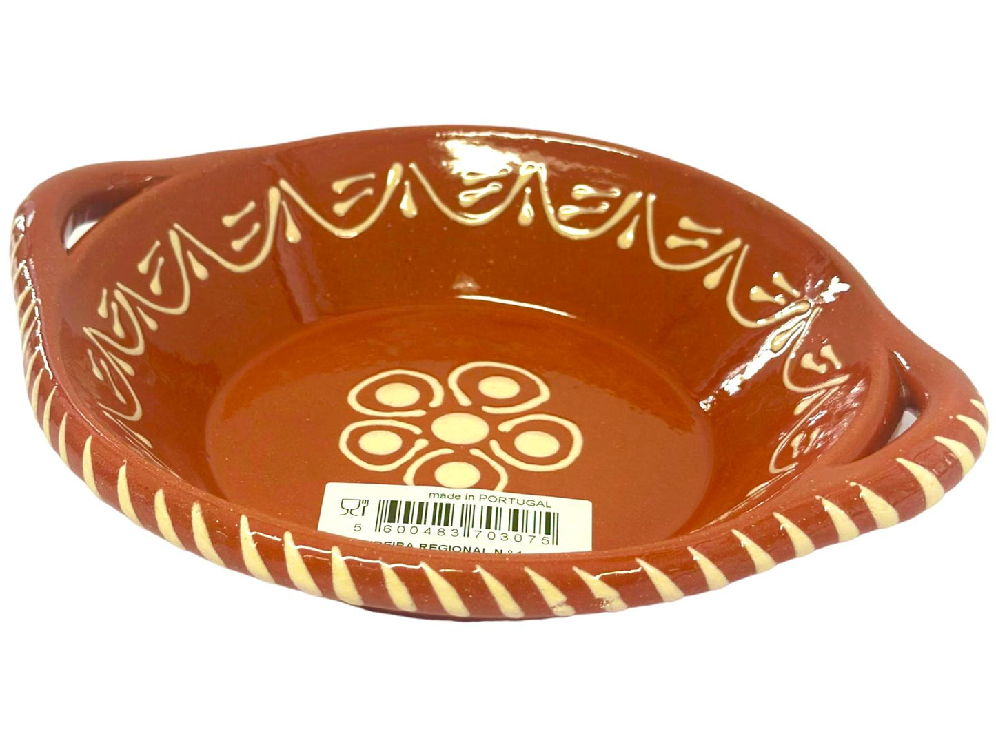 Edgar Picas Frigideira Regional 1 Portuguese Terracotta Frying Pan -21 cm x 17.5cm x 3.5cm