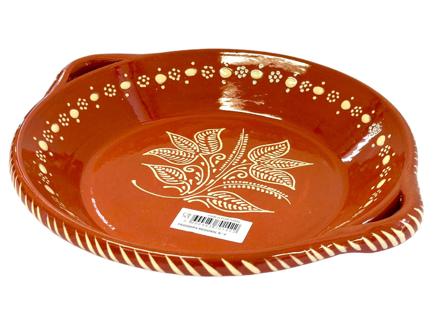 Edgar Picas Frigideira Regional 4 Portuguese Terracotta Frying Pan - 34cm x 30cm x 5cm