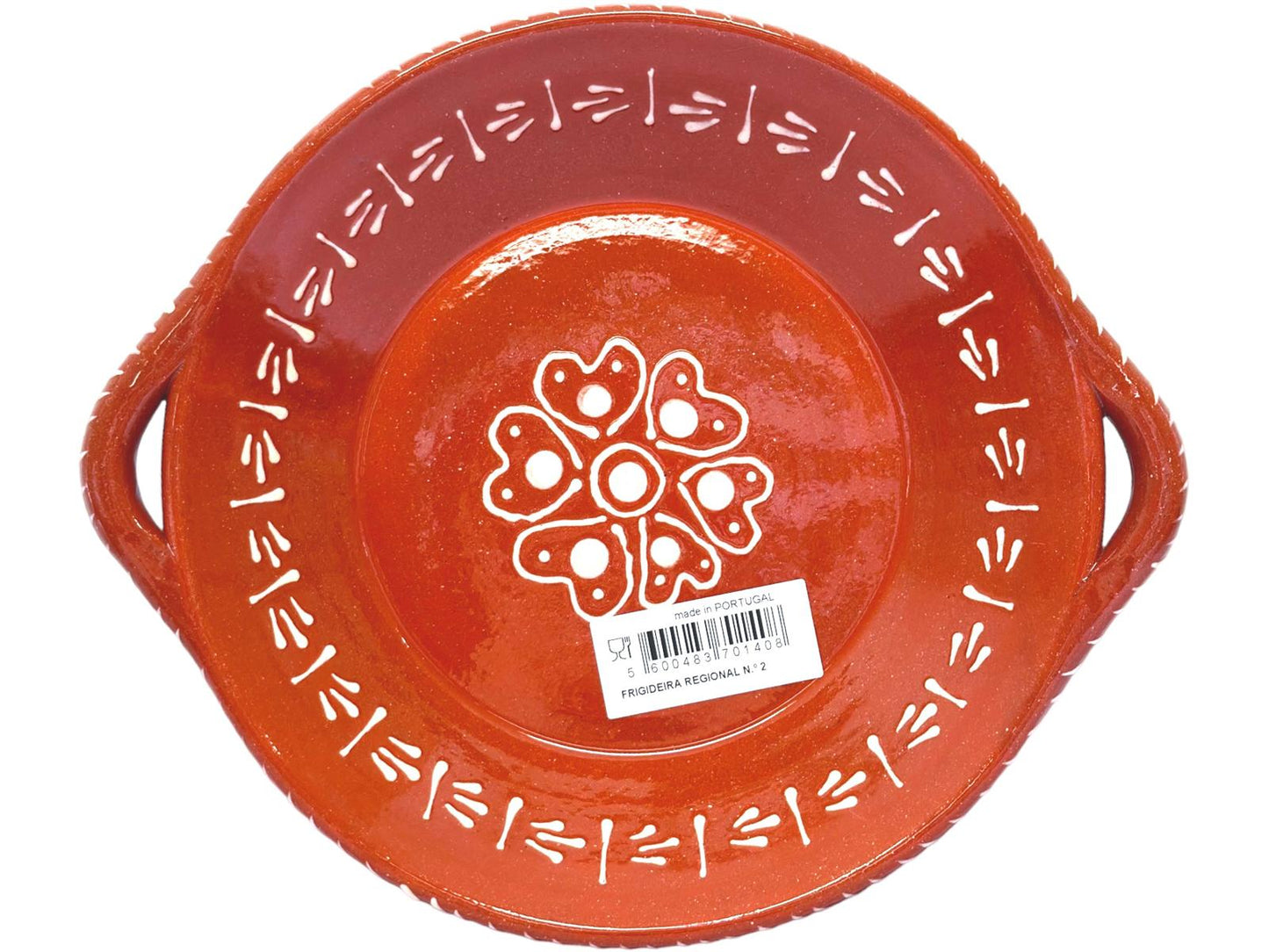 Edgar Picas Frigideira Regional 2 Portuguese Terracotta Frying Pan- 26cm x 22cm x 4cm