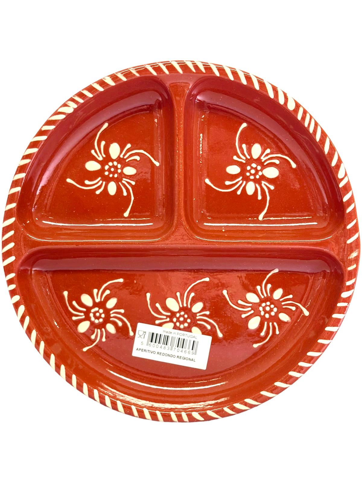 Edgar Picas Aperitivo Redondo Regional Portuguese Terracotta Round Aperitive Plate 25cm