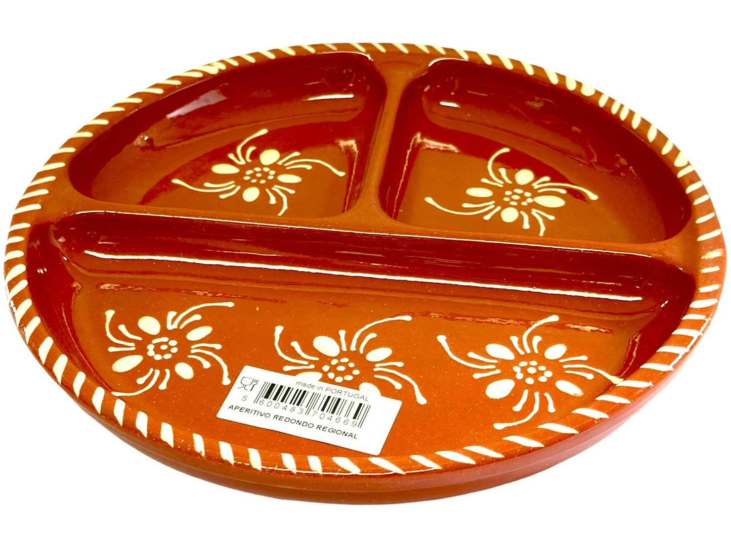 Edgar Picas Aperitivo Redondo Regional Portuguese Terracotta Round Aperitive Plate 25cm