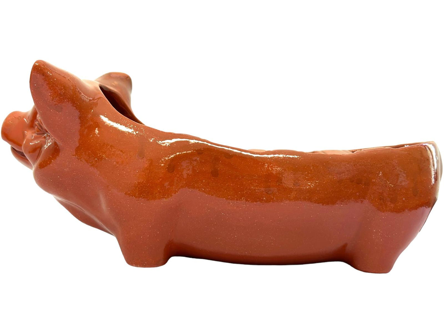 Edgar Picas Porco Assador Regional A Rir Liso Portuguese Terracotta Smiling Pig 29cm x 11cm x 7cm