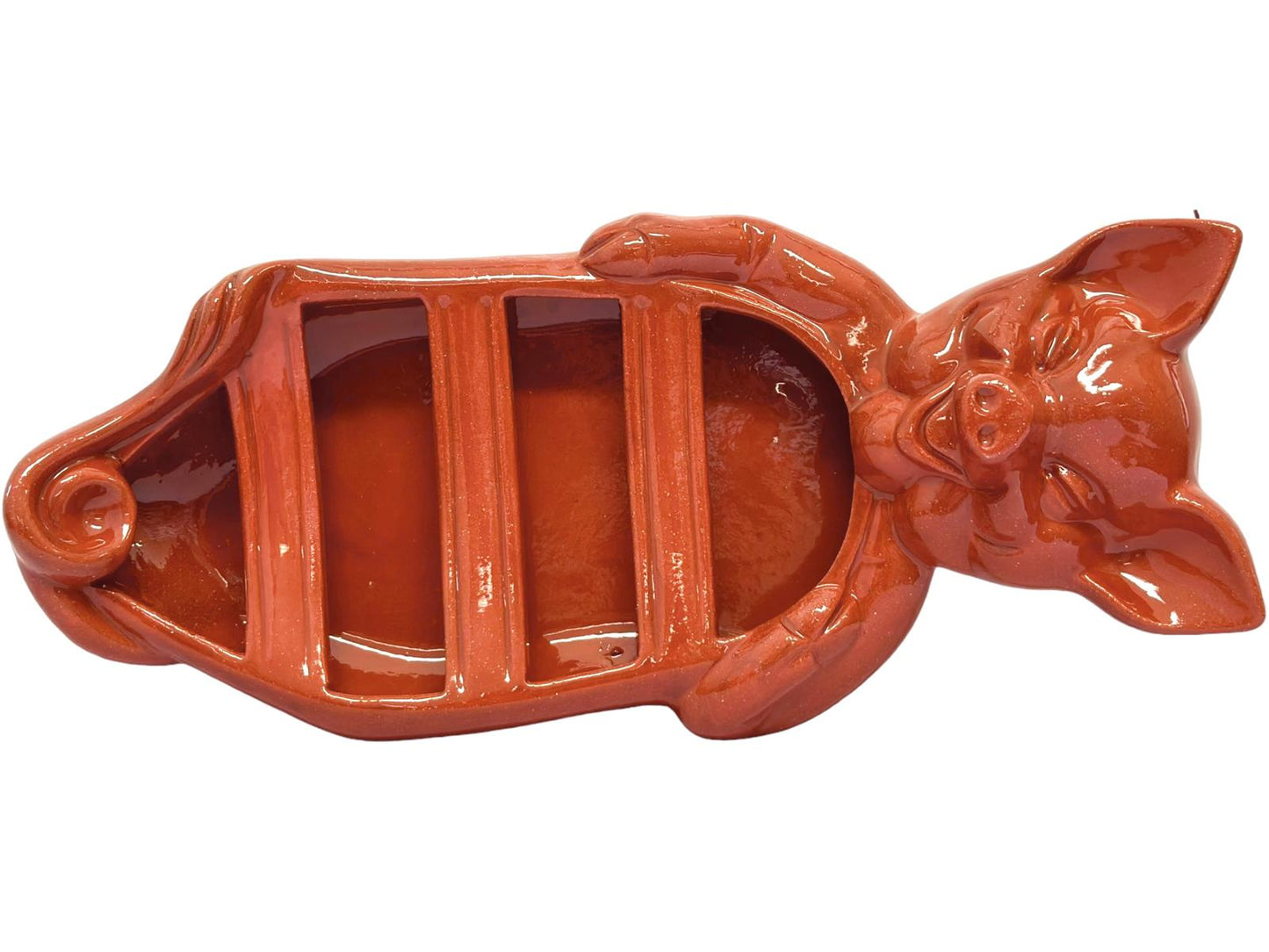 Edgar Picas Porco Assador Liso Deitado Portuguese Terracotta Smooth Pig 32cm x 11cm x 3cm