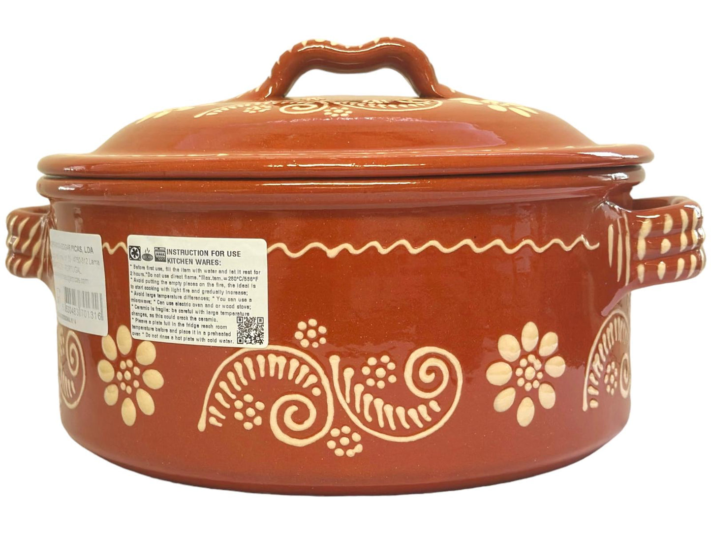 Edgar Picas Tacho Regional 4 Portuguese Terracotta Pot H 12cm W+L 26ca
