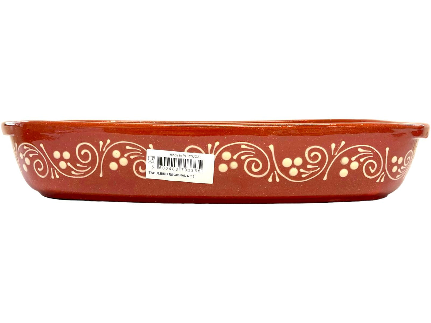 Edgar Picas Tabuleiro Regional 3 Portuguese Terracotta Tray H 7cm W 28cm L 40cm