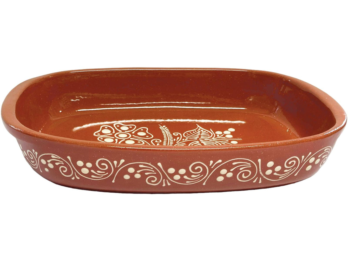Edgar Picas Tabuleiro Regional 3 Portuguese Terracotta Tray H 7cm W 28cm L 40cm
