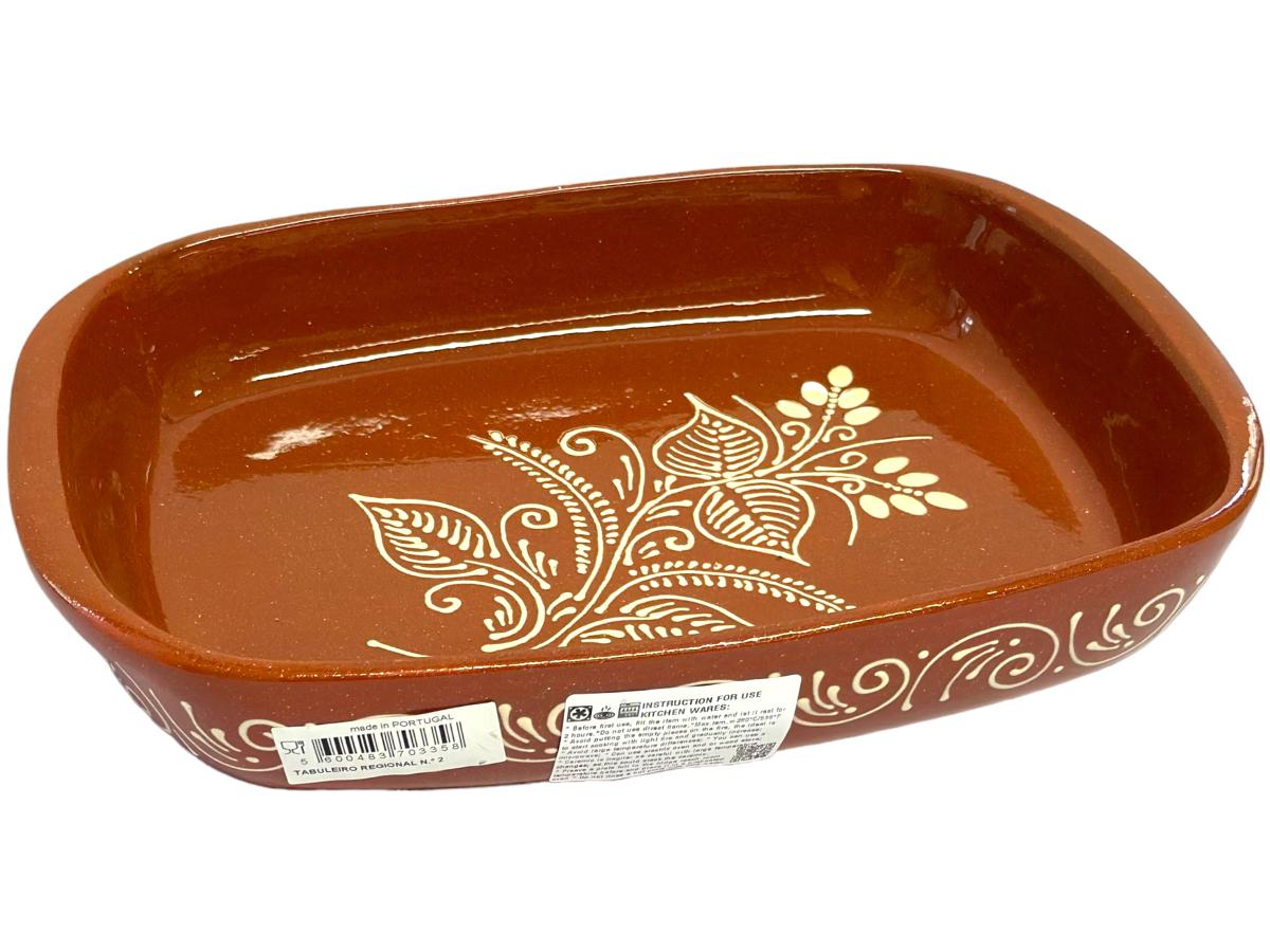 Edgar Picas Tabuleiro Regional 2 Portuguese Terracotta Tray H 6cm W 23cm L35cm