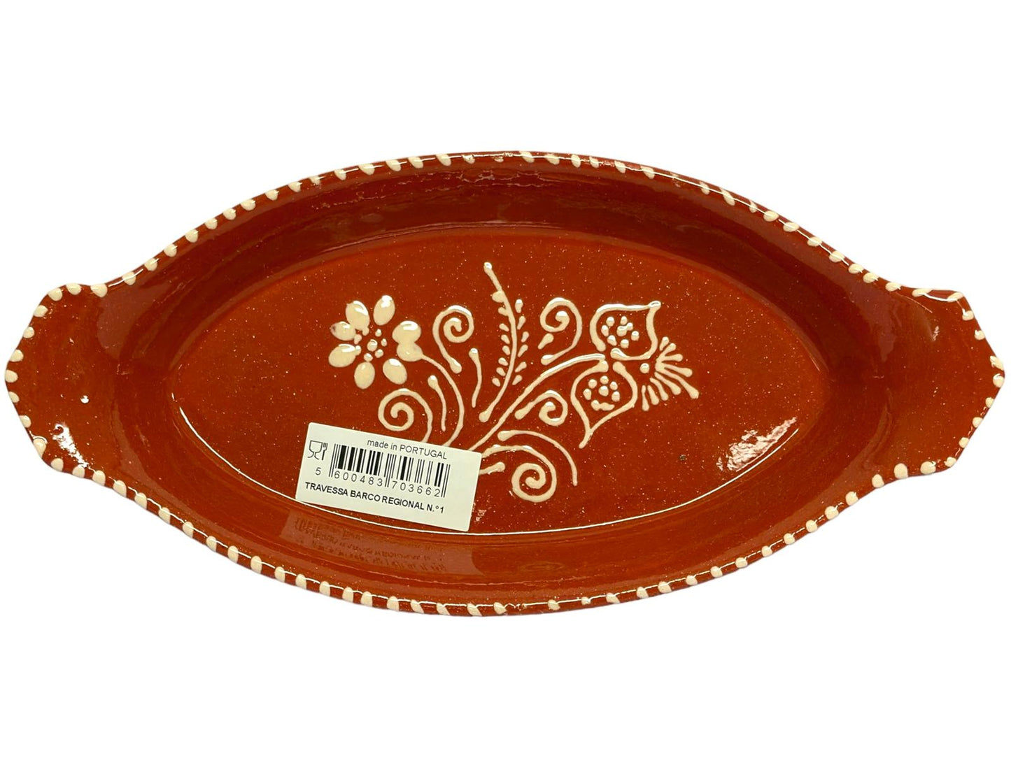Edgar Picas Travessa Barco Regional Personalizada 1 Portuguese Terracotta Boat Shaped Tray cm x cm x cm