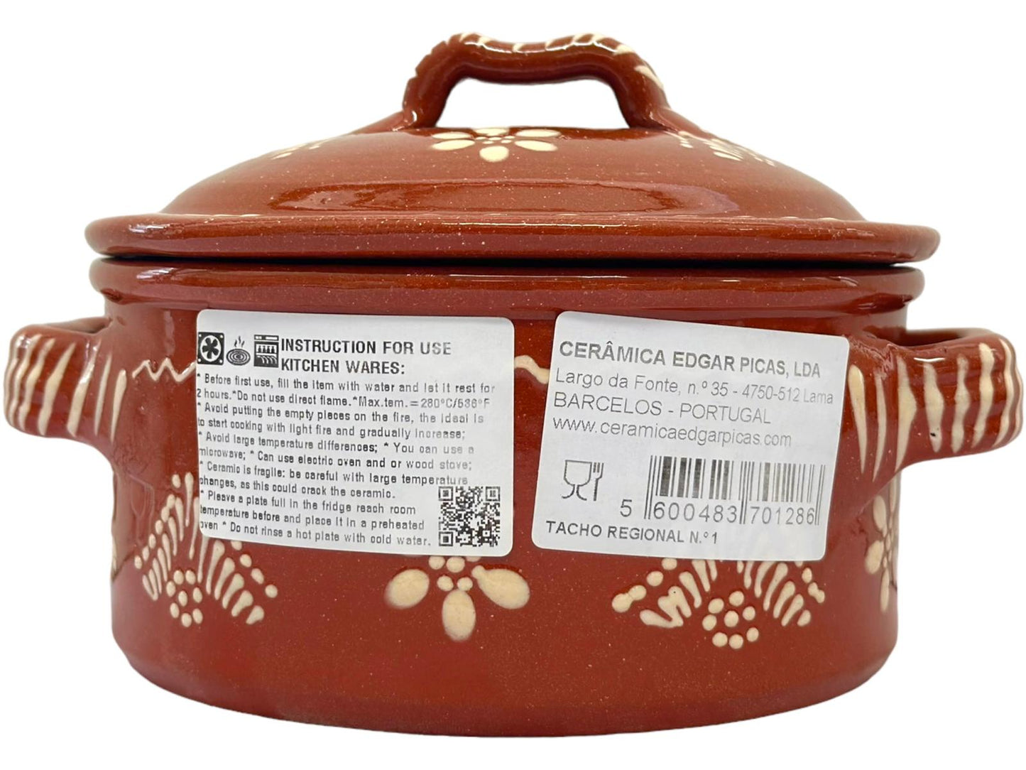 Edgar Picas Tacho Regional 1 Portuguese Terracotta Pot H 8cm W+L 16cm