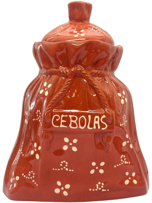 Edgar Picas Saco de Cebola Regional Portuguese Terracotta Regional Onion Storage Jar H 23cm W 12cm L 23cm