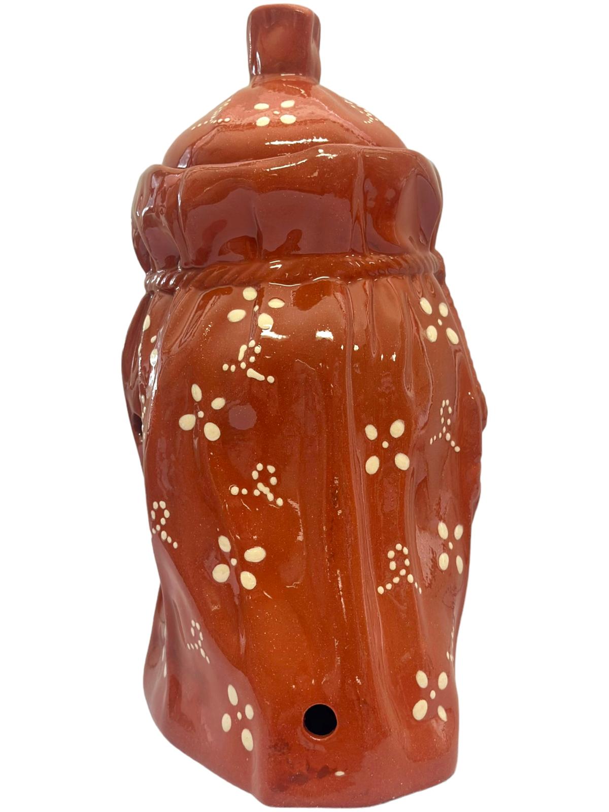 Edgar Picas Saco de Cebola Regional Portuguese Terracotta Regional Onion Storage Jar H 23cm W 12cm L 23cm