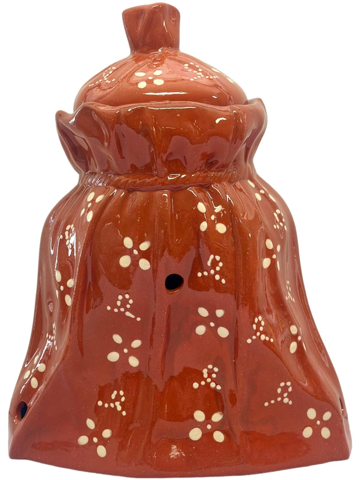 Edgar Picas Saco de Cebola Regional Portuguese Terracotta Regional Onion Storage Jar H 23cm W 12cm L 23cm