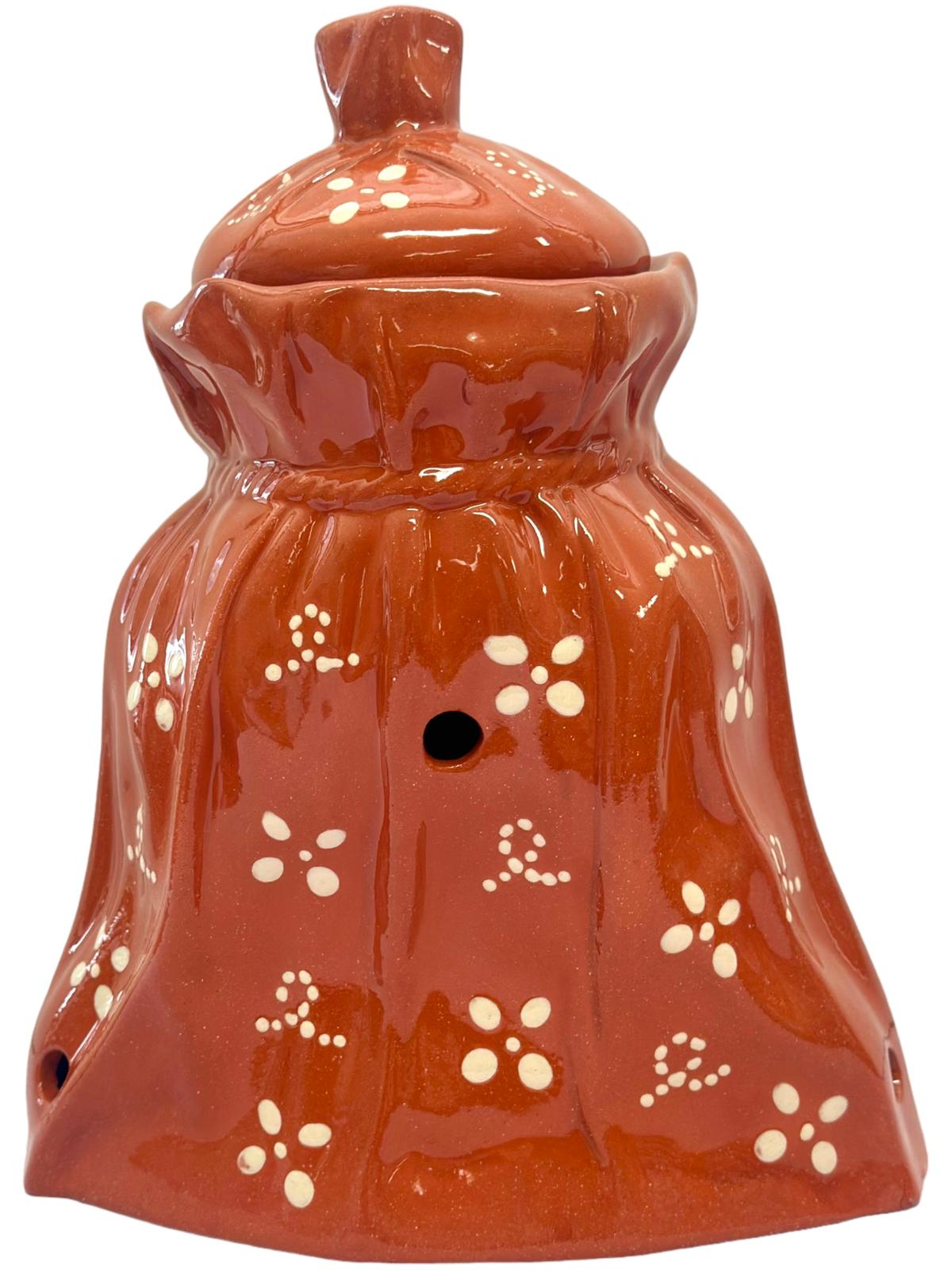 Edgar Picas Saco de Alho Regional Portuguese Terracotta Regional Garlic Storage Jar H 20cm W 11cm L 20cm