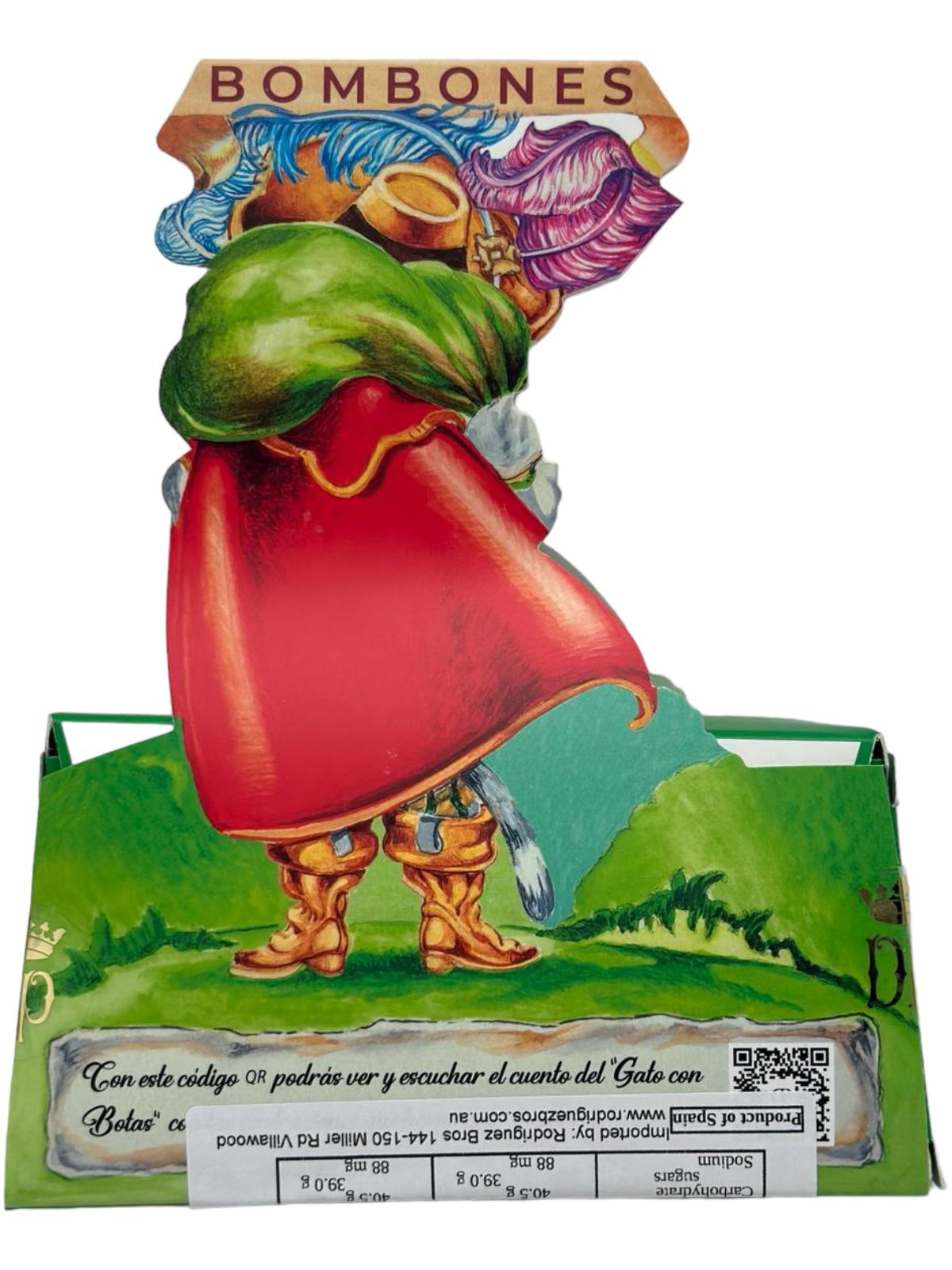 La Despensa de Palacio Puss in Boots Box Chocolate Truffles with Almond and Hazelnut Paste 140g