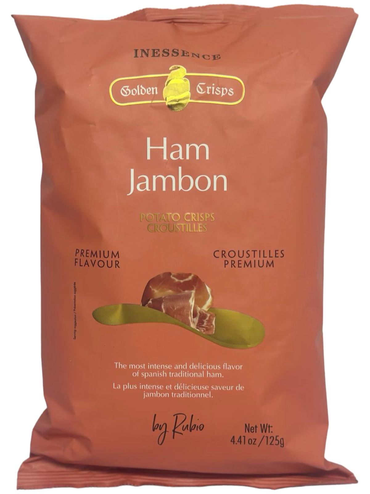 Inessence Jamon Flavoured Potato Crisps 125g - 3 Pack 375g total (Best Before 06-06-2025)
