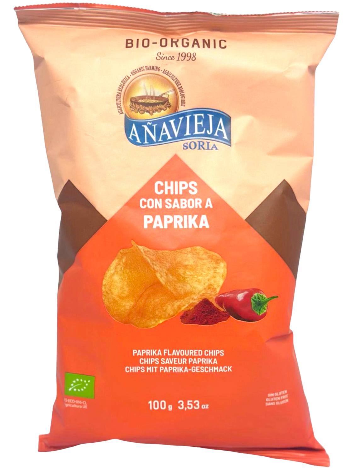 Anavieja Paprika, Inessence Chorizo and Jamon Flavoured Chips- Mix Pack of 3 350g total