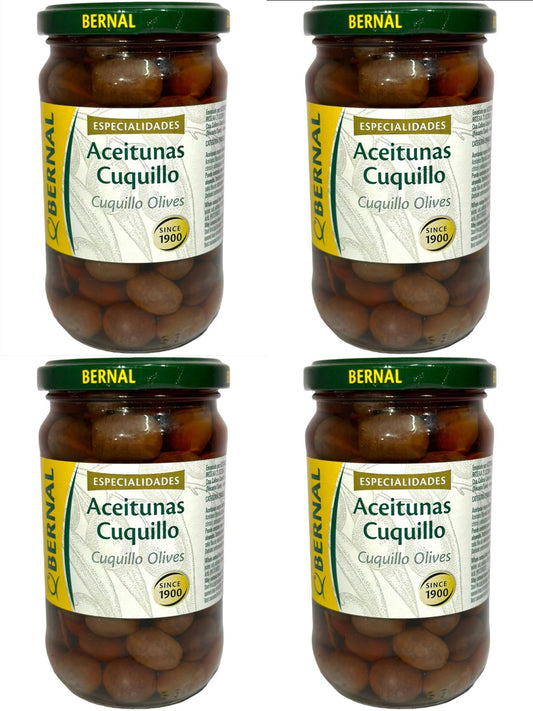 Bernal Aceitunas Cuquillo Spanish Olives 4 Pack 300g x4