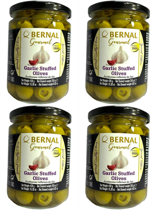 Bernal Gourmet Garlic Stuffed Olives 4 pack  436g x4
