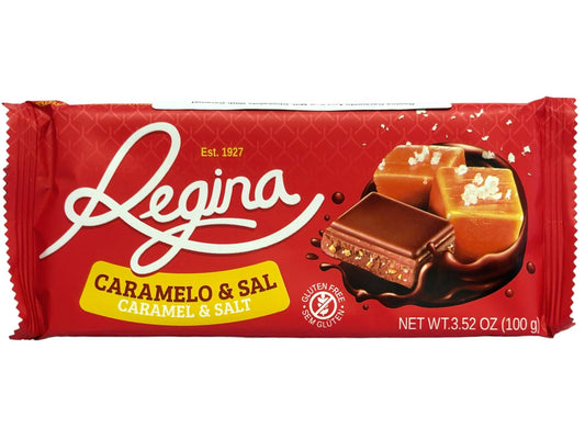 Regina Caramelo and Sal Portuguese Milk Chocolate with Salted Caramel 100g