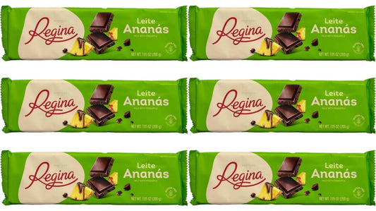 Regina Leite Ananas Portuguese Milk Chocolate with Pineapple 200g - 6 pack 1.2kg total