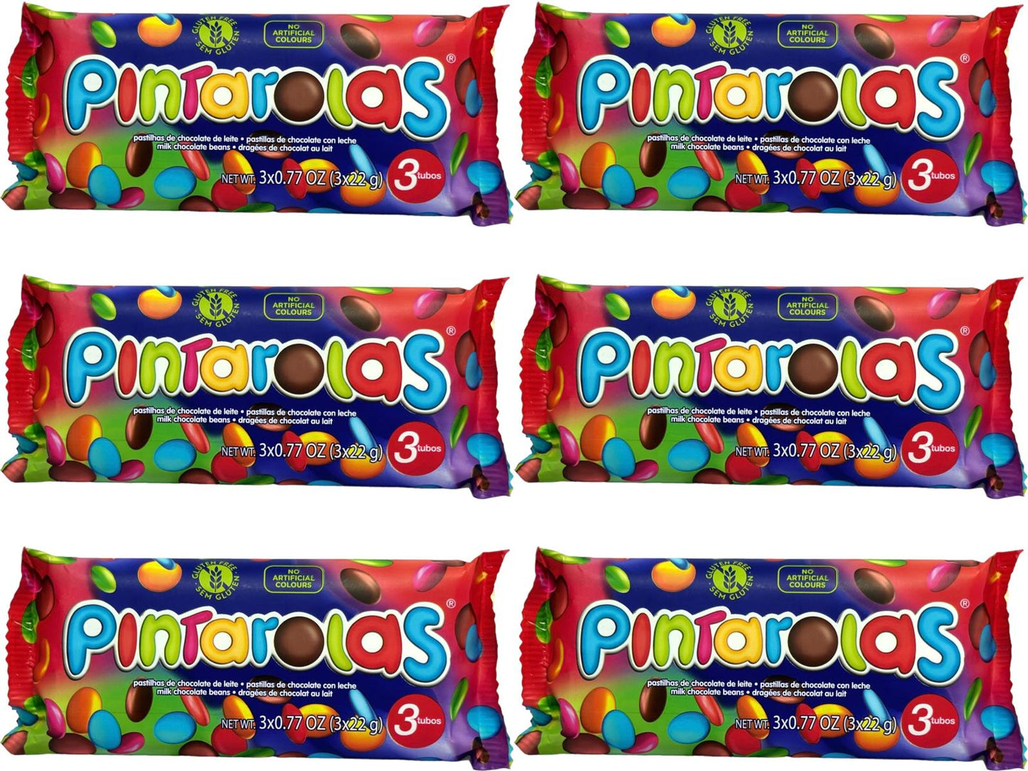 Pintarolas Milk Chocolate Sugar Coated Beans 66g - 6 pack 396 total (Best Before 01-10-2025)