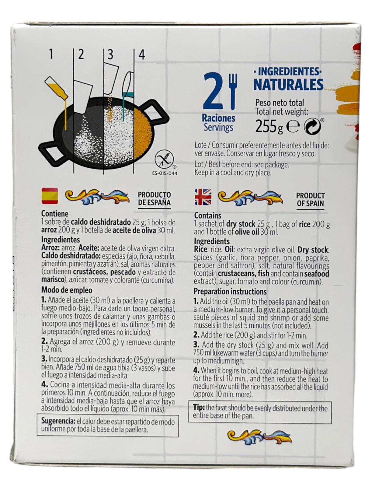 Carmencita Marisco Seafood Paella Kit 255g with Dacsa Rice 1kg Multi Pack