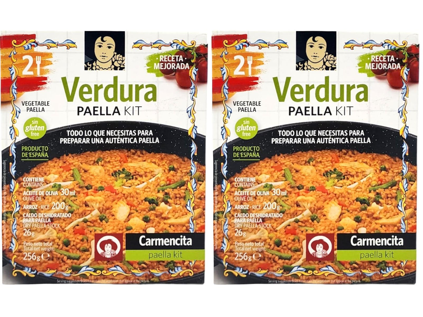 Carmencita Vegetable Paella Kit 256g with Dacsa RIce 1kg Multi Pack