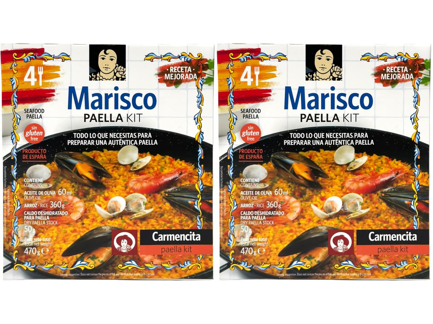 Carmencita Marisco Seafood Paella Kit 4 serves 470g Twin Pack 940g total (Best Before 01-08-2025)