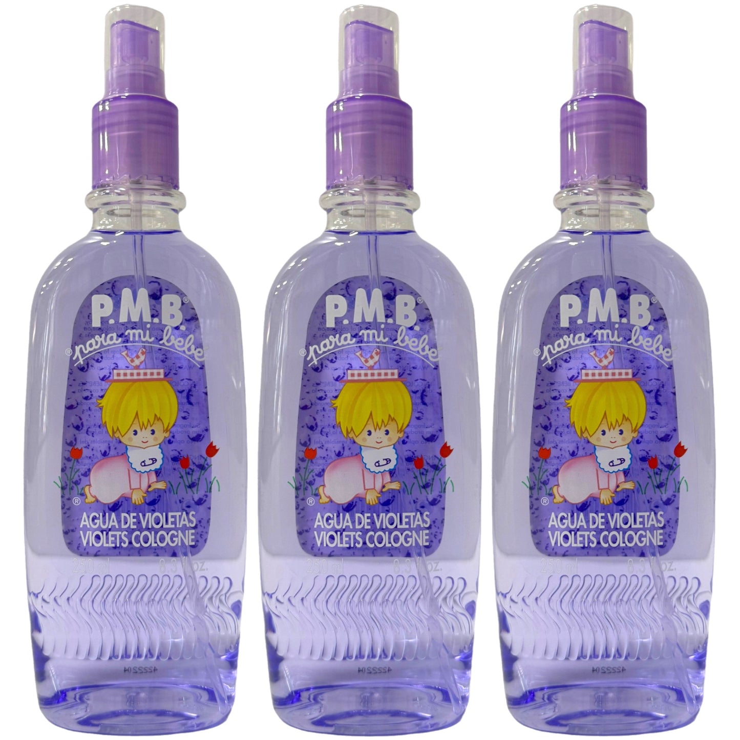 Para Mi Bebe Agua De Violetas Purple Violet Baby Cologne Spray 250ml 3 Pack 750ml Total
