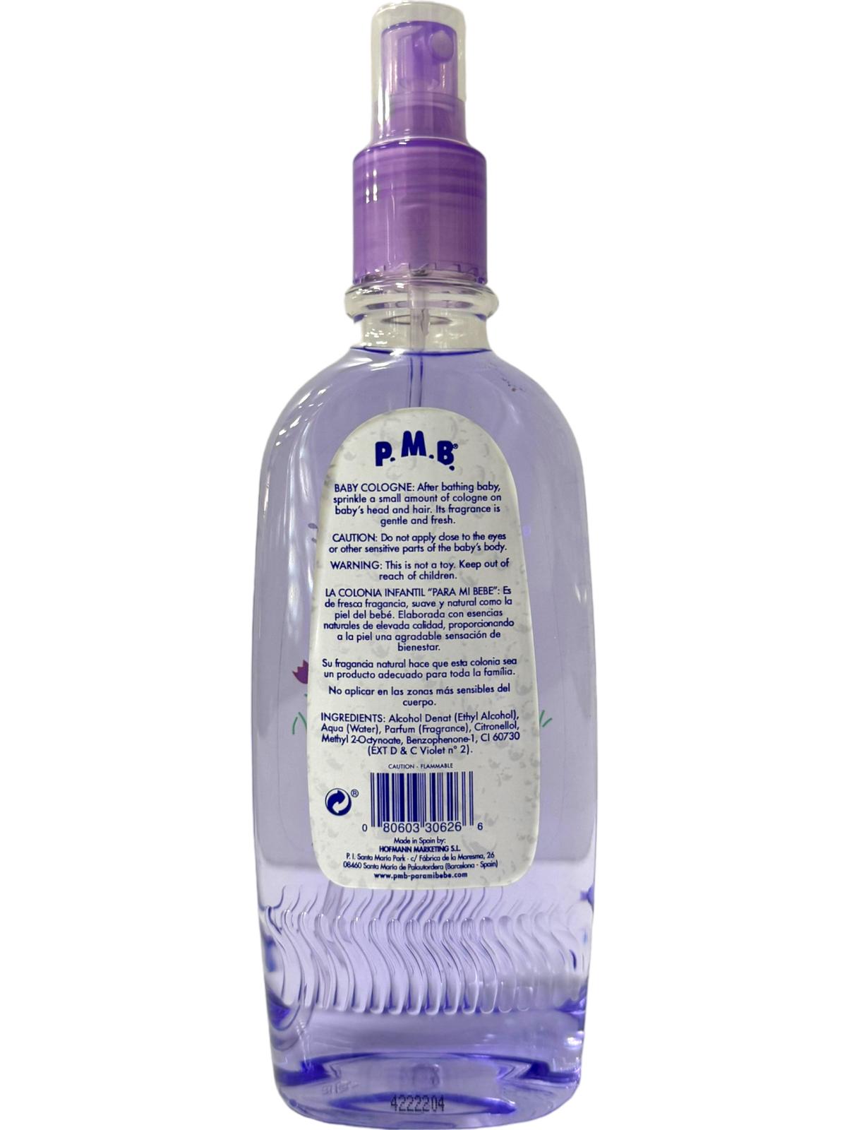 Para Mi Bebe Baby Cologne Spray 250ml Each Mixed Pack Pink, Purple, Blue 750ml Total