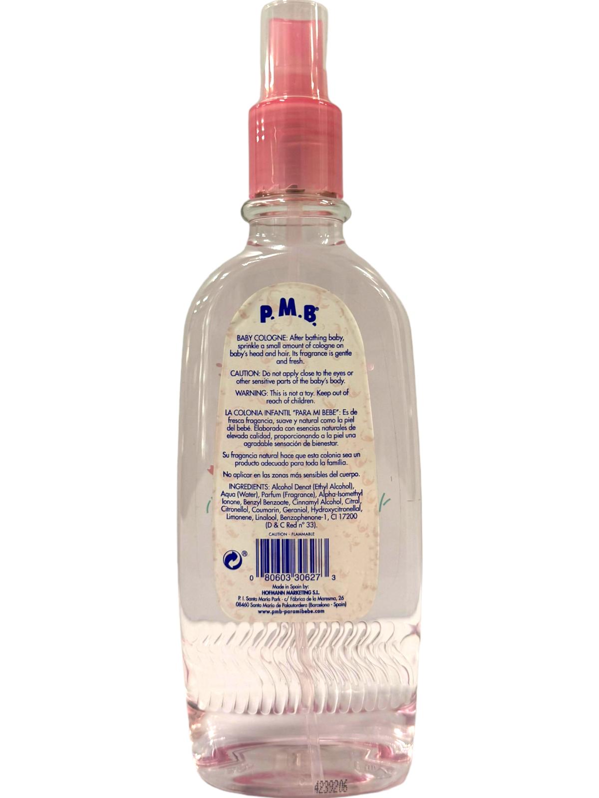 Para Mi Bebe Baby Cologne Spray 250ml Each Mixed Pack Pink, Purple, Blue 750ml Total