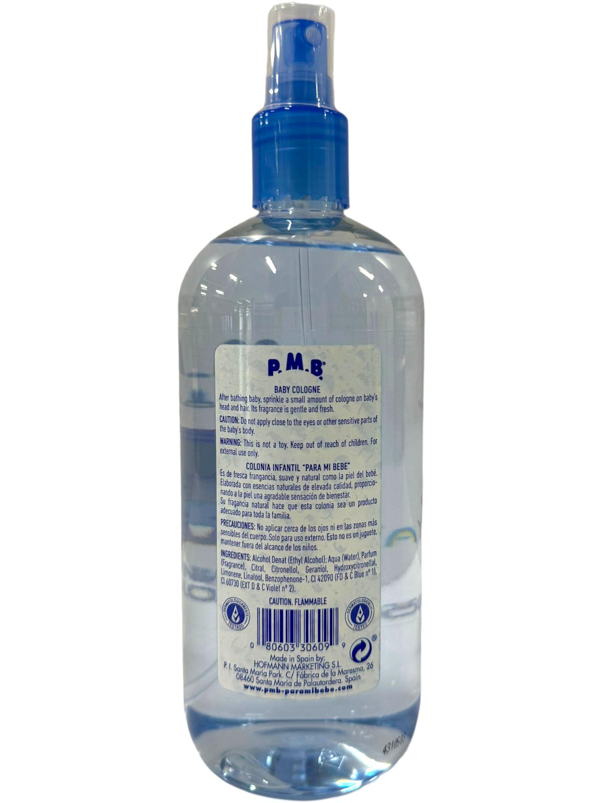 Para Mi Bebe Colonia Baby Cologne Spray 500ml each Mixed Pack Pink, Purple, Blue 1500ml Total