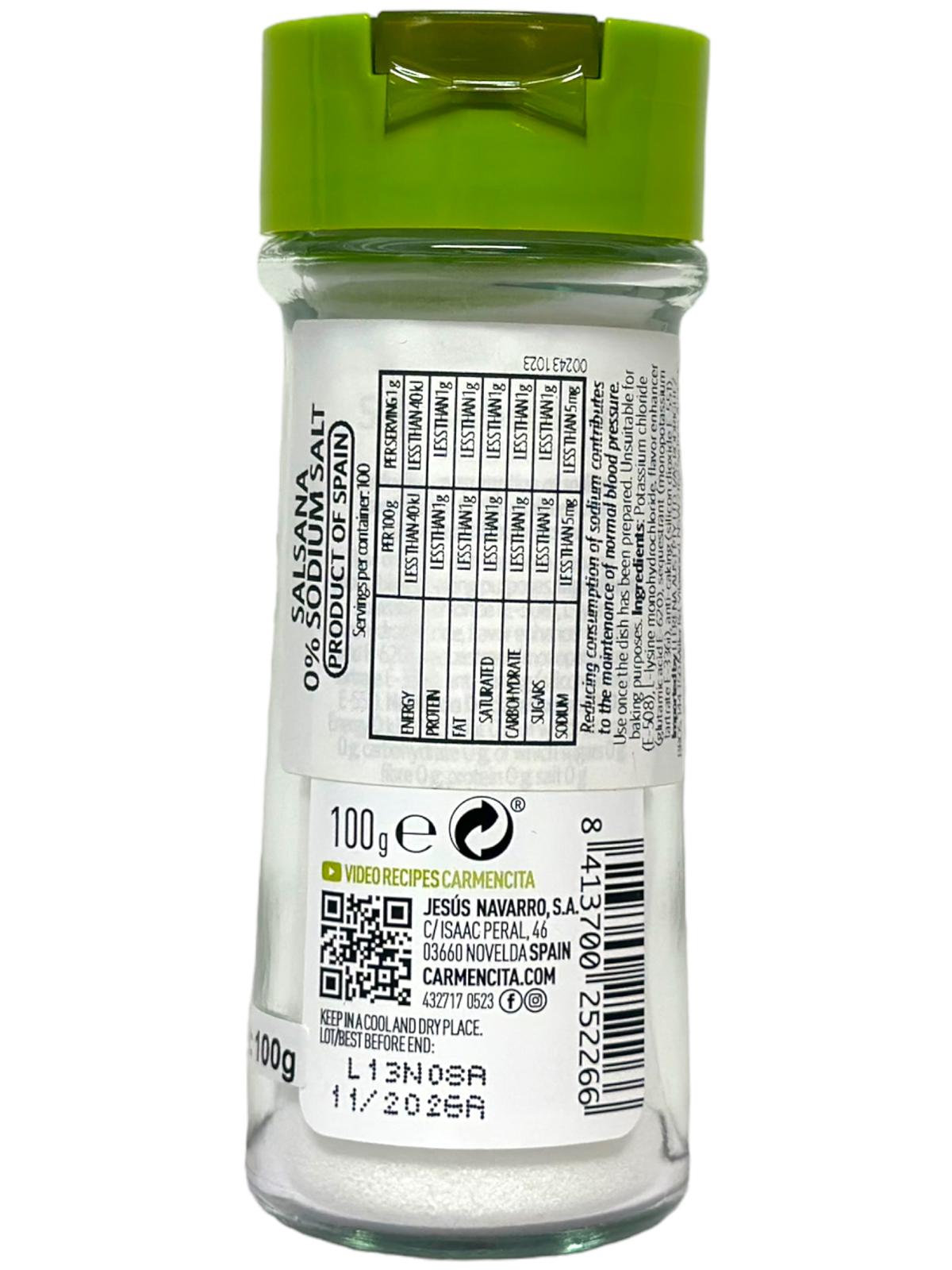 Carmencita Salsana 0% Sodium Salt 100g - 6 pack 600g total (Best Before 01-02-2026)